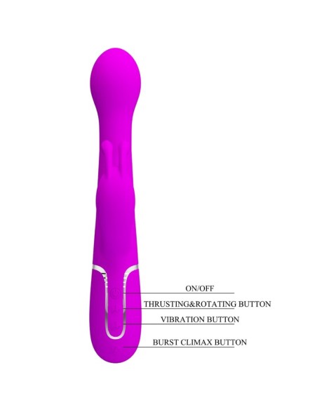 PRETTY LOVE - DEJON VIBRADOR RABBIT 3 EN 1 MULTIFUNCIÓN VIOLETA Vibradores Rabbit