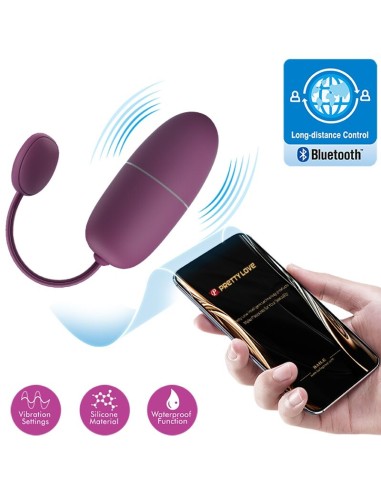 PRETTY LOVE - NYMPH HUEVO VIBRADOR CONTROLADO POR APP LILA Vibradores con APP