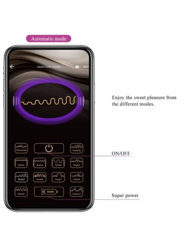 PRETTY LOVE - NYMPH HUEVO VIBRADOR CONTROLADO POR APP LILA Vibradores con APP