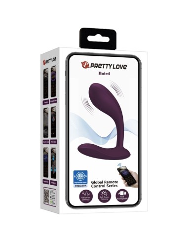 PRETTY LOVE - BAIRD G-SPOT 12 VIBRACIONES RECARGABLE LILA APP Vibradores con APP