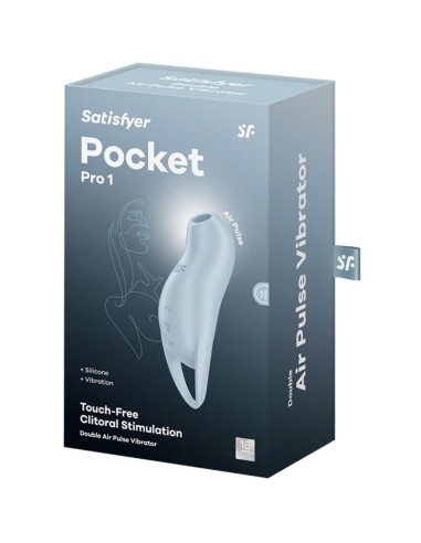 SATISFYER - POCKET PRO 1 ESTIMULADOR CLÍTORIS AZUL CLARO Para Clítoris