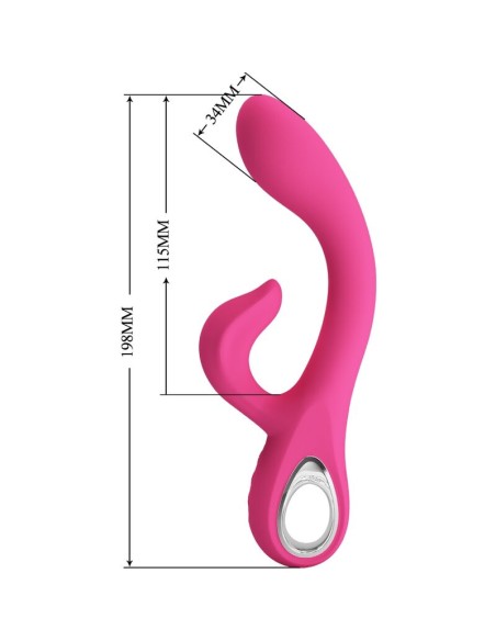 PRETTY LOVE - FRITZ VIBRADOR RABBIT 12 VIBRACIONES ROSA Vibradores Rabbit