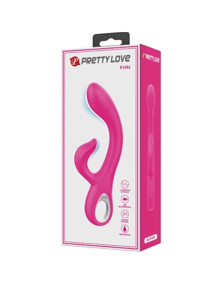 PRETTY LOVE - FRITZ VIBRADOR RABBIT 12 VIBRACIONES ROSA Vibradores Rabbit