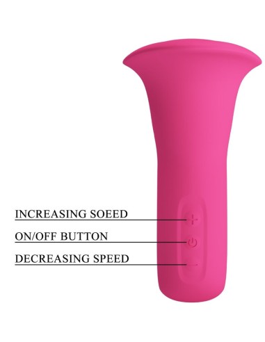 PRETTY LOVE - CLYDE VIBRADOR ORAL LENGUA VIBRADORA 12 VIBRACIONES ROSA Vibradores Rabbit