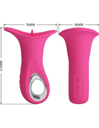 PRETTY LOVE - CLYDE VIBRADOR ORAL LENGUA VIBRADORA 12 VIBRACIONES ROSA Vibradores Rabbit
