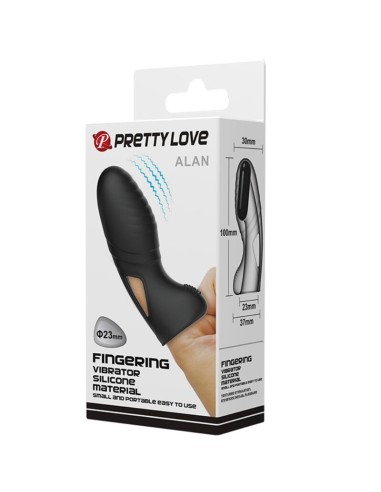 PRETTY LOVE - ALAN VIBRADOR DE DEDO SILICONA NEGRO Vibradores Dedo