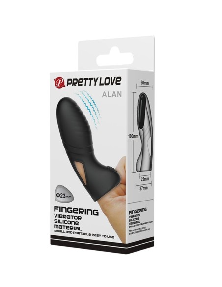 PRETTY LOVE - ALAN VIBRADOR DE DEDO SILICONA NEGRO Vibradores Dedo