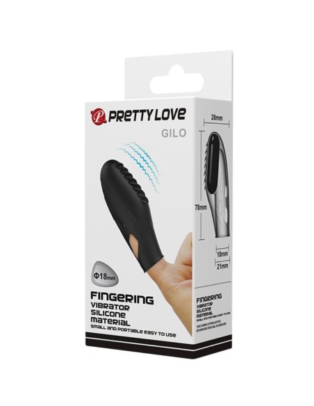PRETTY LOVE - GILO VIBRADOR DE DEDO SILICONA NEGRO Vibradores Dedo