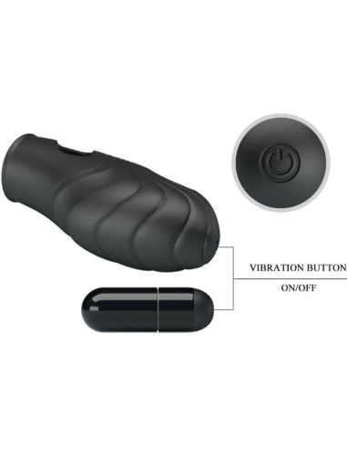 PRETTY LOVE - LICH VIBRADOR DE DEDO SILICONA NEGRO Vibradores Dedo