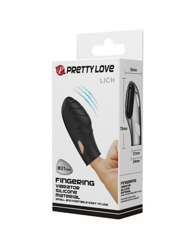 PRETTY LOVE - LICH VIBRADOR DE DEDO SILICONA NEGRO Vibradores Dedo