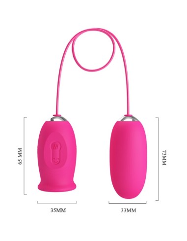 PRETTY LOVE - DAISY HUEVO VIBRADOR + LENGUA ESTIMULADORA DE CLÍTORIS ROSA Huevos vibradores