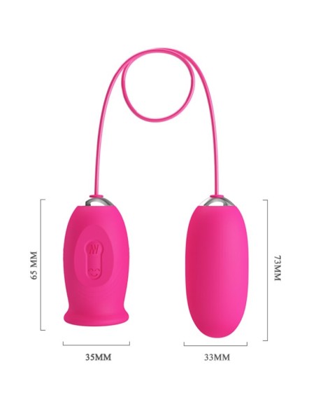 PRETTY LOVE - DAISY HUEVO VIBRADOR + LENGUA ESTIMULADORA DE CLÍTORIS ROSA Huevos vibradores