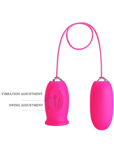 PRETTY LOVE - DAISY HUEVO VIBRADOR + LENGUA ESTIMULADORA DE CLÍTORIS ROSA Huevos vibradores