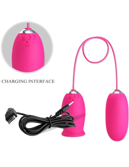 PRETTY LOVE - DAISY HUEVO VIBRADOR + LENGUA ESTIMULADORA DE CLÍTORIS ROSA Huevos vibradores