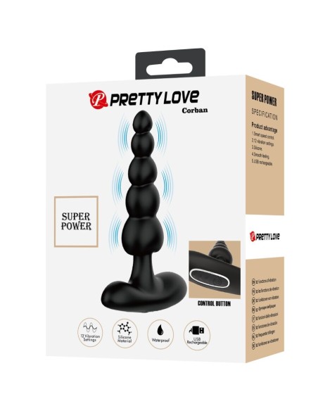 PRETTY LOVE - CORBAN VIBRADOR ANAL 10 VIBRACIONES NEGRO Vibradores Clásicos anales o vaginales
