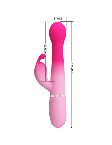 PRETTY LOVE - DEJON VIBRADOR RABBIT 3 EN 1 MULTIFUNCIÓN ROSA Vibradores HI-TECH