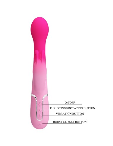 PRETTY LOVE - DEJON VIBRADOR RABBIT 3 EN 1 MULTIFUNCIÓN ROSA Vibradores HI-TECH