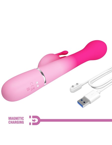 PRETTY LOVE - DEJON VIBRADOR RABBIT 3 EN 1 MULTIFUNCIÓN ROSA Vibradores HI-TECH
