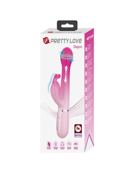 PRETTY LOVE - DEJON VIBRADOR RABBIT 3 EN 1 MULTIFUNCIÓN ROSA Vibradores HI-TECH