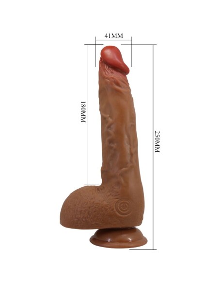 BAILE - BEAUTIFUL WILKS VIBRADOR REALÍSTICO DE 5 CONFIGURACIONES 25 CM MULATO Vibradores HI-TECH