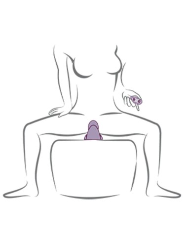 ROCKS- OFF - RUBY GLOW VIBRADOR SIT-ON MORADO Para Clítoris