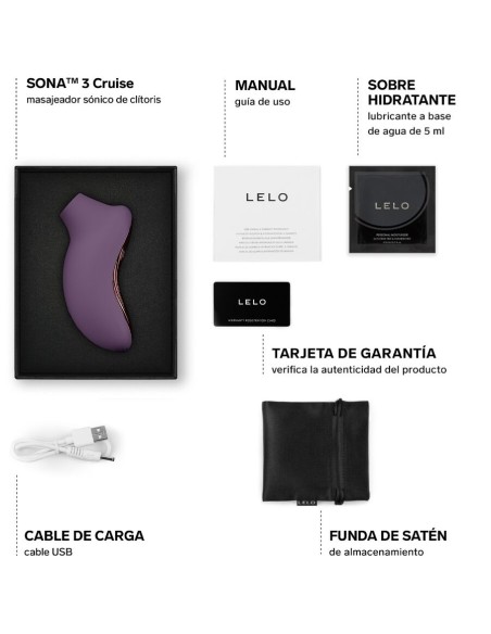 LELO - SONA 3 CRUISE MASAJEADOR SÓNICO DE CLÍTORIS VIOLETA Masajeadores
