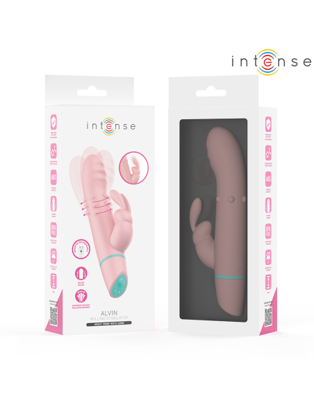 INTENSE - ALVIN ESTIMULADOR RABBIT & VIBRADOR ROLLING + OSCILANTE Vibradores Rabbit