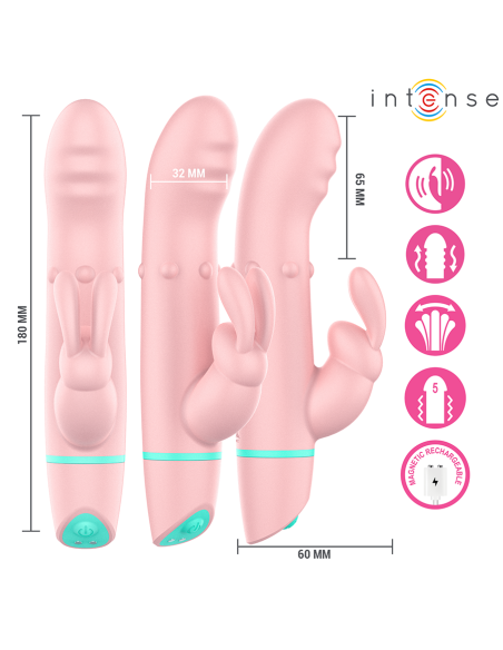 INTENSE - ALVIN ESTIMULADOR RABBIT & VIBRADOR ROLLING + OSCILANTE Vibradores Rabbit