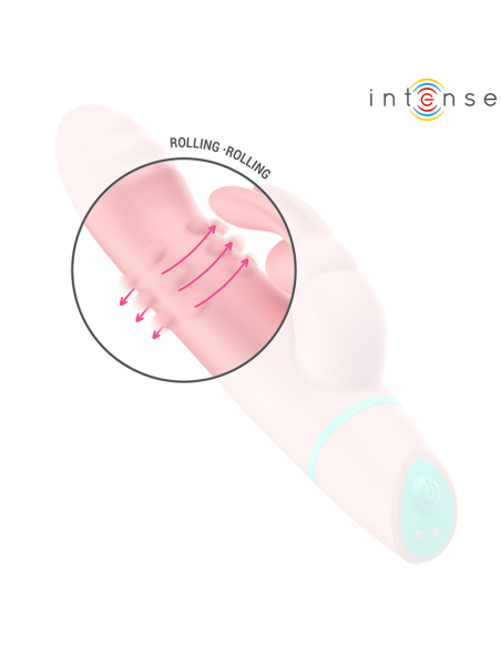 INTENSE - ALVIN ESTIMULADOR RABBIT & VIBRADOR ROLLING + OSCILANTE Vibradores Rabbit