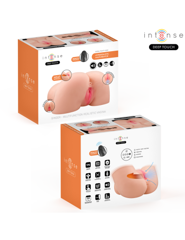 INTENSE DEEP TOUCH - GINGER MASTURBADOR VAGINA CON EFECTO SUCCIÓN, CALOR, VIBRACIÓN Y VOZ CON CONTROL REMOTO 5.3 KG Vibradores Realísticos