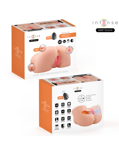 INTENSE DEEP TOUCH - GINGER MASTURBADOR VAGINA CON EFECTO SUCCIÓN, CALOR, VIBRACIÓN Y VOZ CON CONTROL REMOTO 5.3 KG Vibradores Realísticos