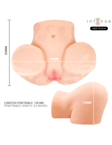INTENSE DEEP TOUCH - GINGER MASTURBADOR VAGINA CON EFECTO SUCCIÓN, CALOR, VIBRACIÓN Y VOZ CON CONTROL REMOTO 5.3 KG Vibradores Realísticos