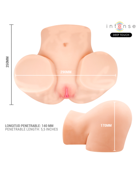 INTENSE DEEP TOUCH - GINGER MASTURBADOR VAGINA CON EFECTO SUCCIÓN, CALOR, VIBRACIÓN Y VOZ CON CONTROL REMOTO 5.3 KG Vibradores Realísticos