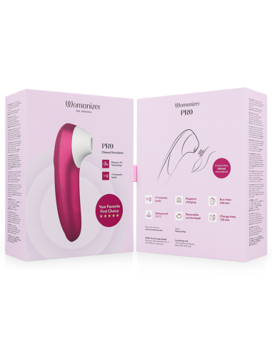 WOMANIZER - PRO VIBRANT ESTIMULADOR DE CLÍTORIS ROSA Para Clítoris