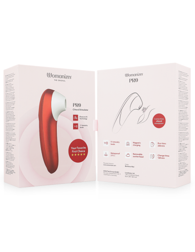 WOMANIZER - PRO VIBRANT ESTIMULADOR DE CLÍTORIS BURDEOS Para Clítoris