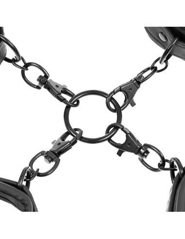 FETISH SUBMISSIVE - SET ESPOSAS MANOS Y TOBILLOS CON FORRO DE NEOPRENO Esposas de fijación