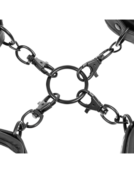 FETISH SUBMISSIVE - SET ESPOSAS MANOS Y TOBILLOS CON FORRO DE NEOPRENO Esposas de fijación