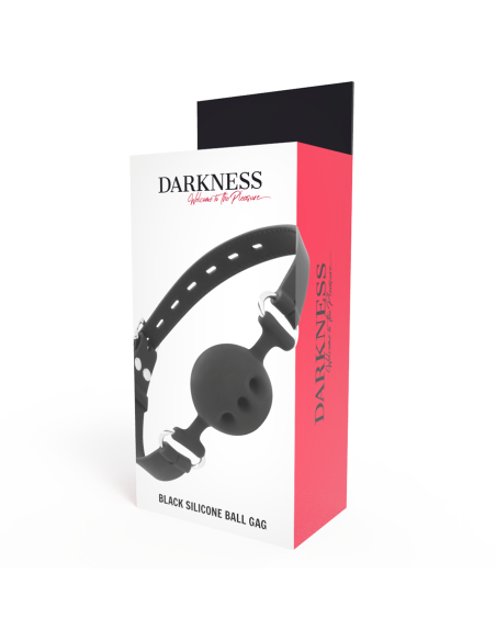 DARKNESS - MORDAZA TRANSPIRABLE SILICONA NEGRO Mordazas