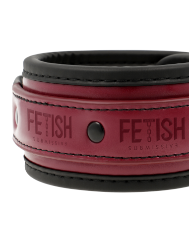 FETISH SUBMISSIVE DARK ROOM - ESPOSAS TOBILLOS CUERO VEGANO CON FORRO DE NEOPRENO Esposas
