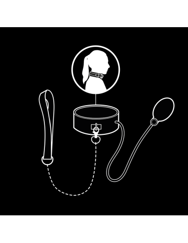 FETISH SUBMISSIVE BONDAGE - COLLAR BONDAGE INFLABLE CON TIRADOR Collares