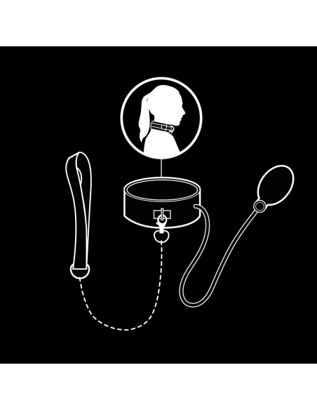 FETISH SUBMISSIVE BONDAGE - COLLAR BONDAGE INFLABLE CON TIRADOR Collares