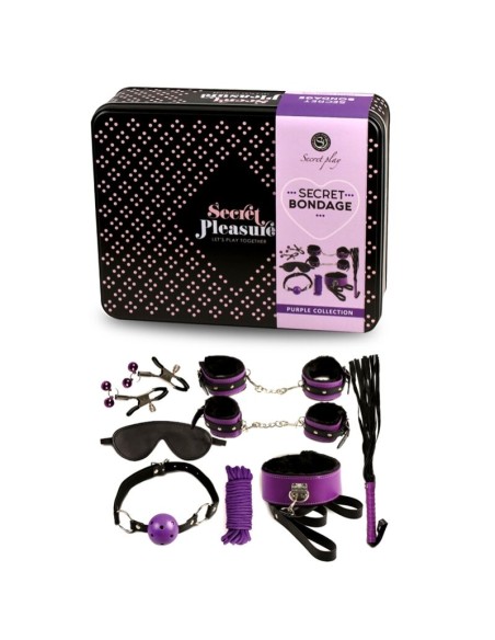 SECRETPLAY - BDSM SET 8PCS LILA / NEGRO Kits juguetes sexuales