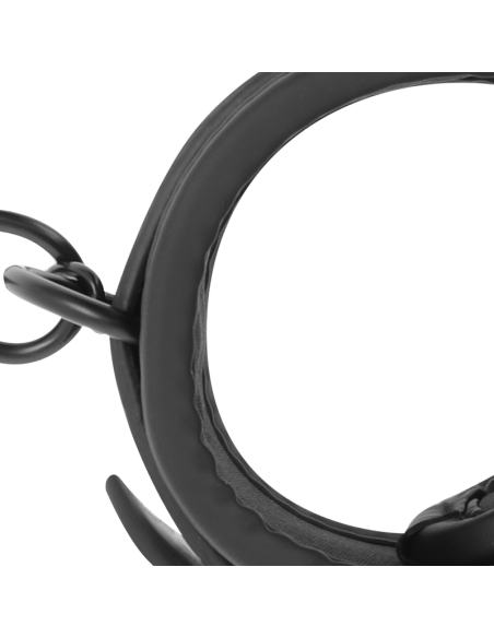 FETISH SUBMISSIVE - ESPOSAS CUERO VEGANO CON FORRO DE NEOPRENO Esposas