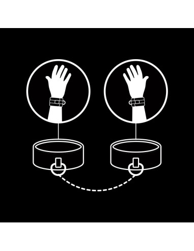 FETISH SUBMISSIVE - ESPOSAS CUERO VEGANO CON FORRO DE NEOPRENO Esposas