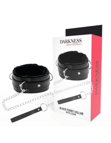 DARKNESS - COLLAR CONFORTABLE DE POSTURA CON CADENA LEATHER Collares