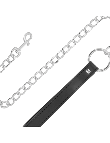 DARKNESS - COLLAR CONFORTABLE DE POSTURA CON CADENA LEATHER Collares