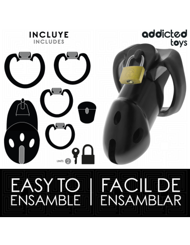 ADDICTED TOYS LOCKED - UNBROKEN DEN JAULA PARA PENE 9,8 CM Jaulas Pene BDSM