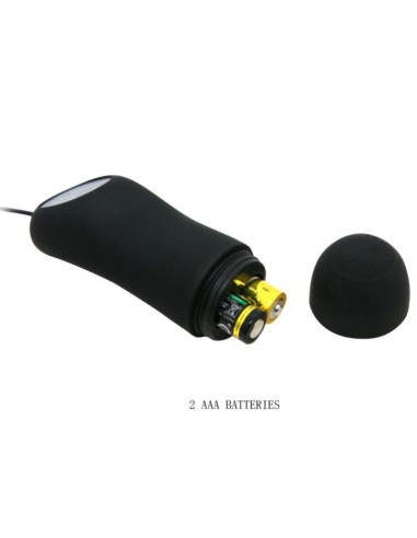 PRETTY LOVE - PLUG ANAL SILICONA 12 MODOS VIBRACIÓN NEGRO Plugs Anales