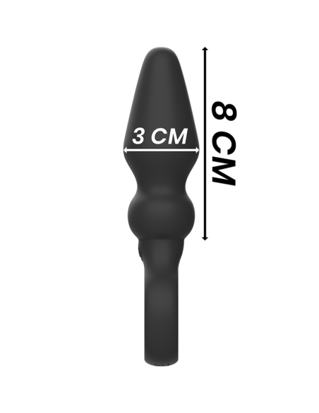 BLACK&SILVER - OZZY POTENTE VIBRADOR PLUG ANAL SILICONA Plugs Anales