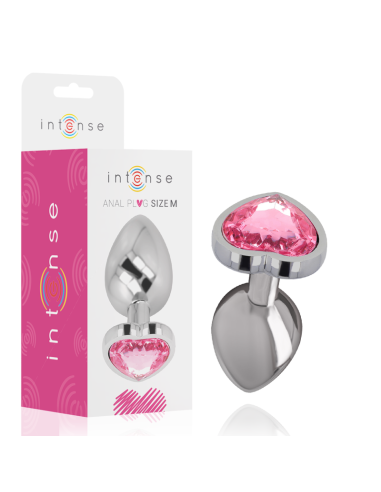 INTENSE - PLUG ANAL METAL ALUMINIO CORAZÓN ROSA TALLA M Plugs Anales